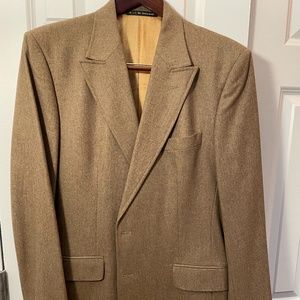 Vintage Holland and Holland Tan Blazer, size 42L, 100% wool